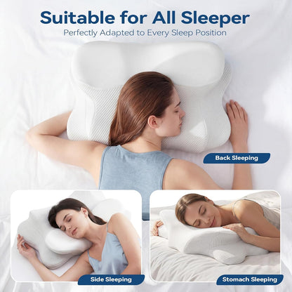 Ivintra contour memory foam pillow in ivory