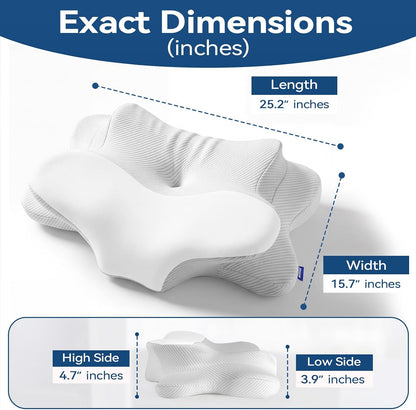 Ivintra contour memory foam pillow in ivory