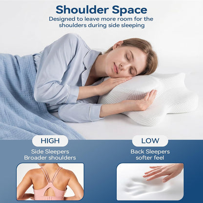 Ivintra contour memory foam pillow in ivory